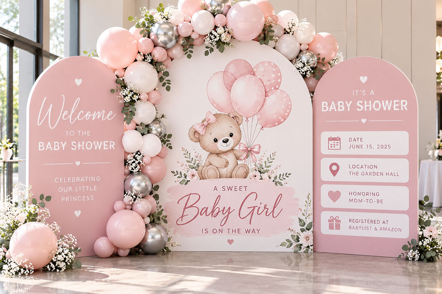 Baby shower signs and decorations