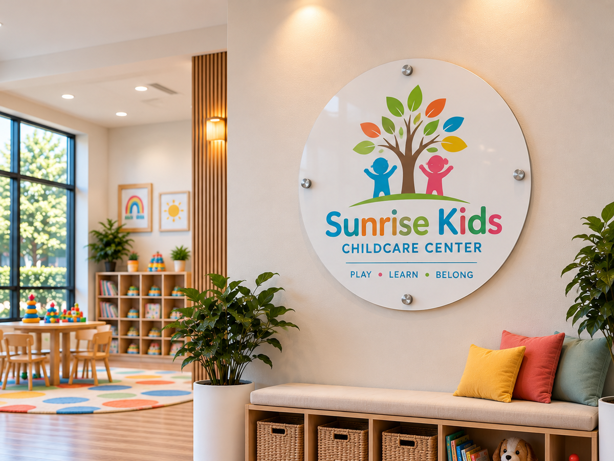 Custom restaurant logo sign